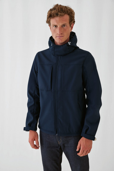 VESTE SOFTSHELL CAPUCHE HOMME