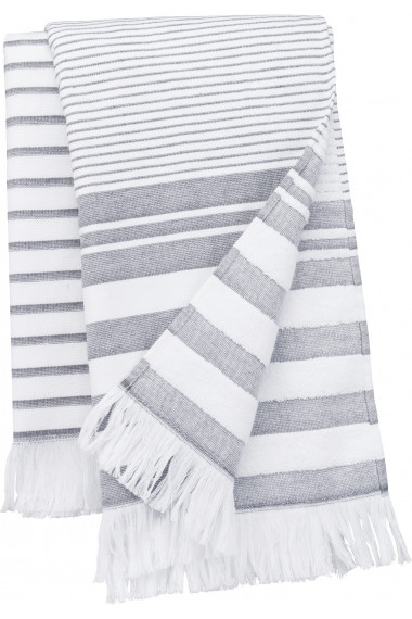 Fouta rayée avec franges