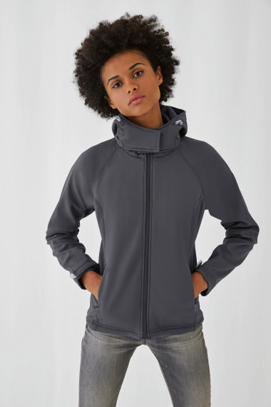 VESTE SOFTSHELL CAPUCHE FEMME