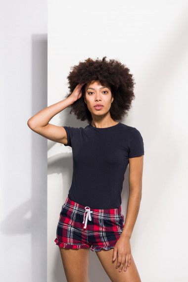 Short femme à motif tartan