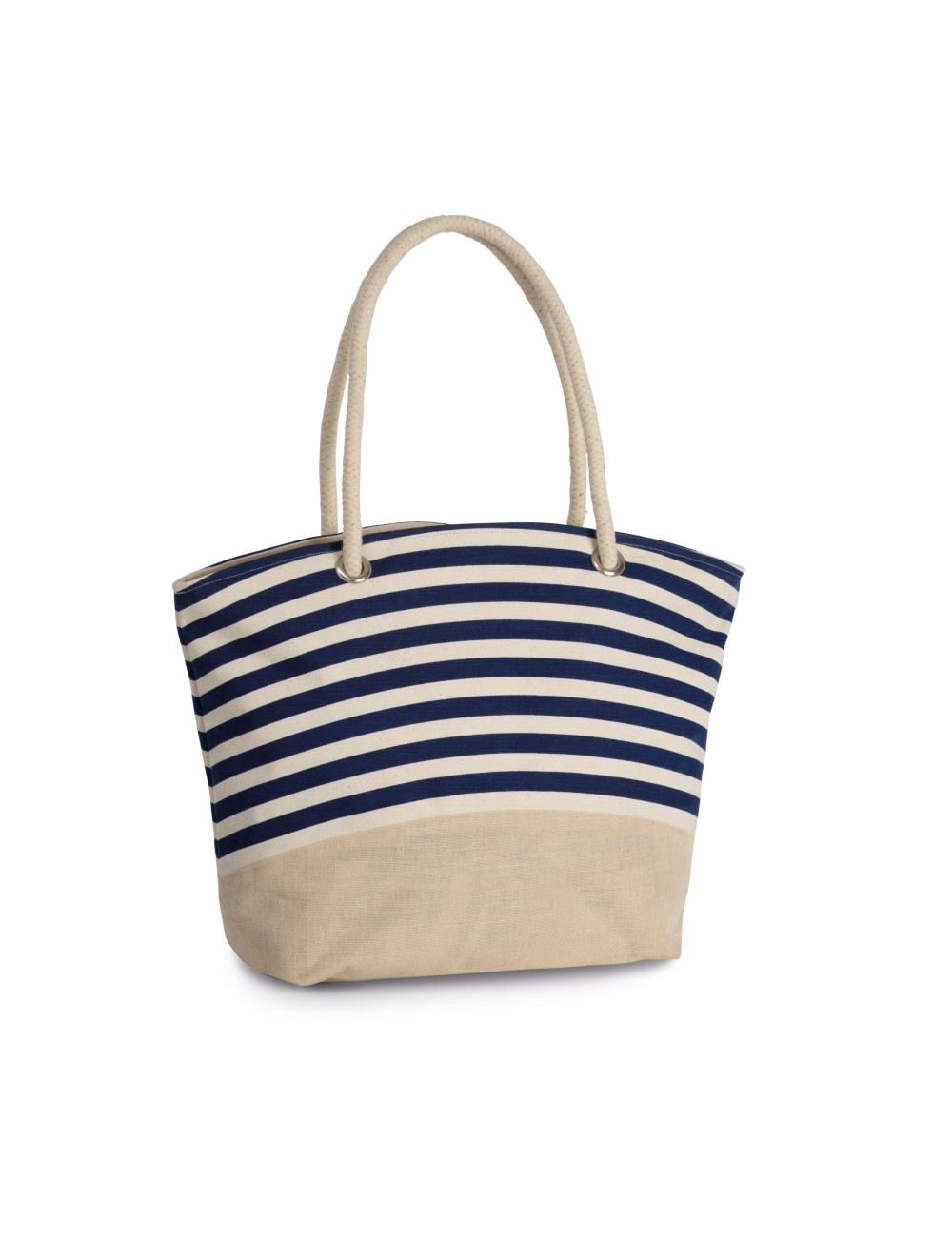 Sac shopping style marin en toile de jute