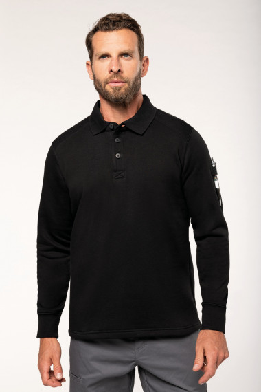 Sweat-shirt col polo homme