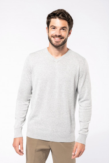 Pull col en V écoresponsable homme