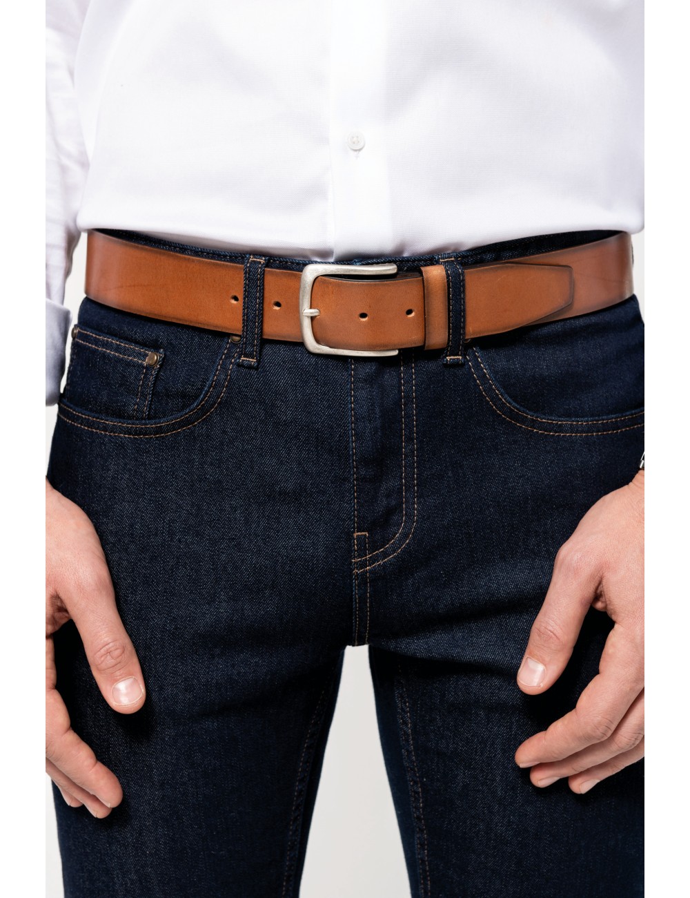 Ceinture vintage cuir homme