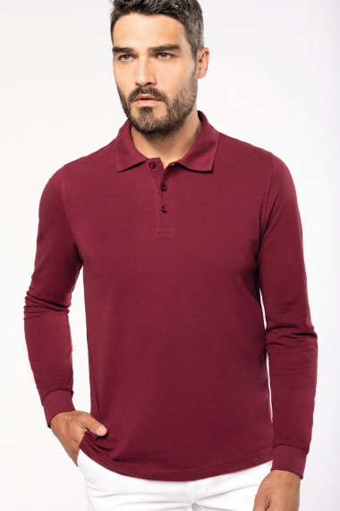 Polo manches longues homme