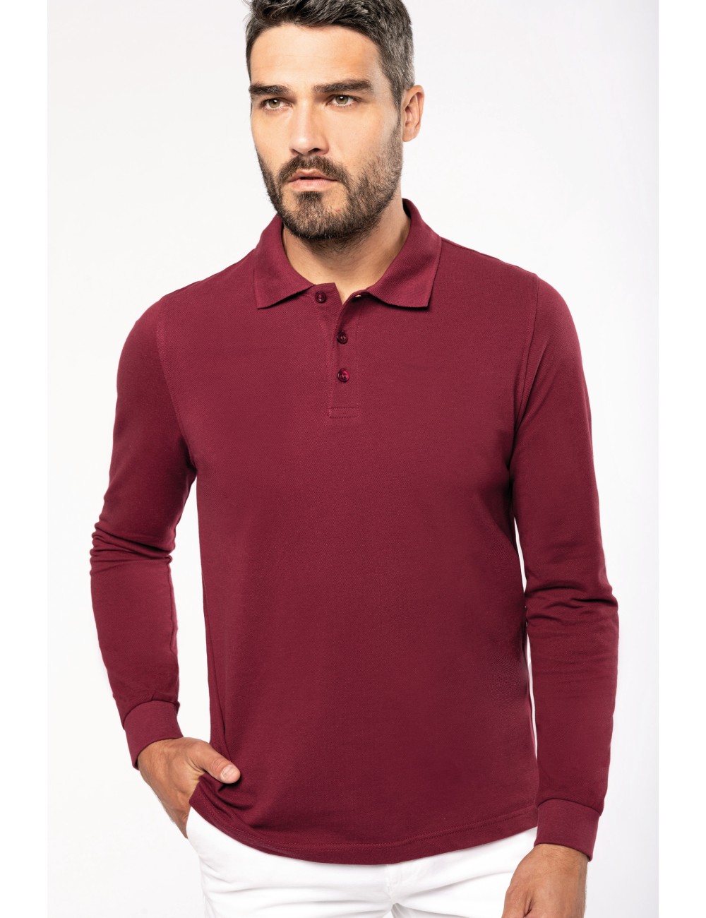 Polo manches longues homme