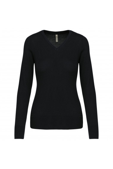 Pull col V femme