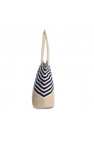 Sac shopping style marin en toile de jute