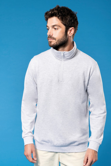 Sweat-shirt col zippé homme