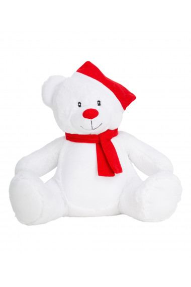 Peluche zippée ours de Noël