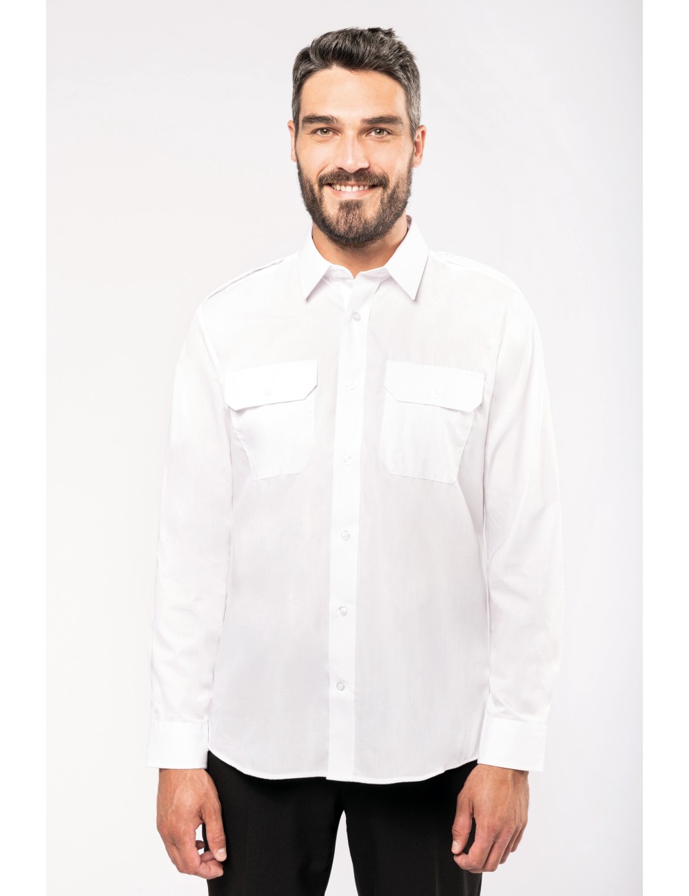 Chemise pilote manches longues homme