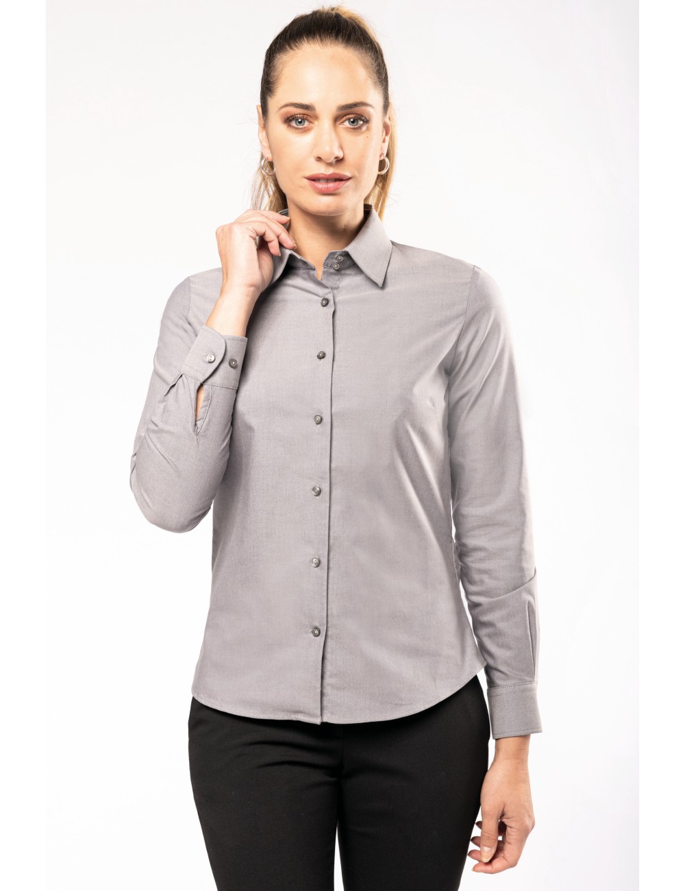 Chemise oxford manches longues femme