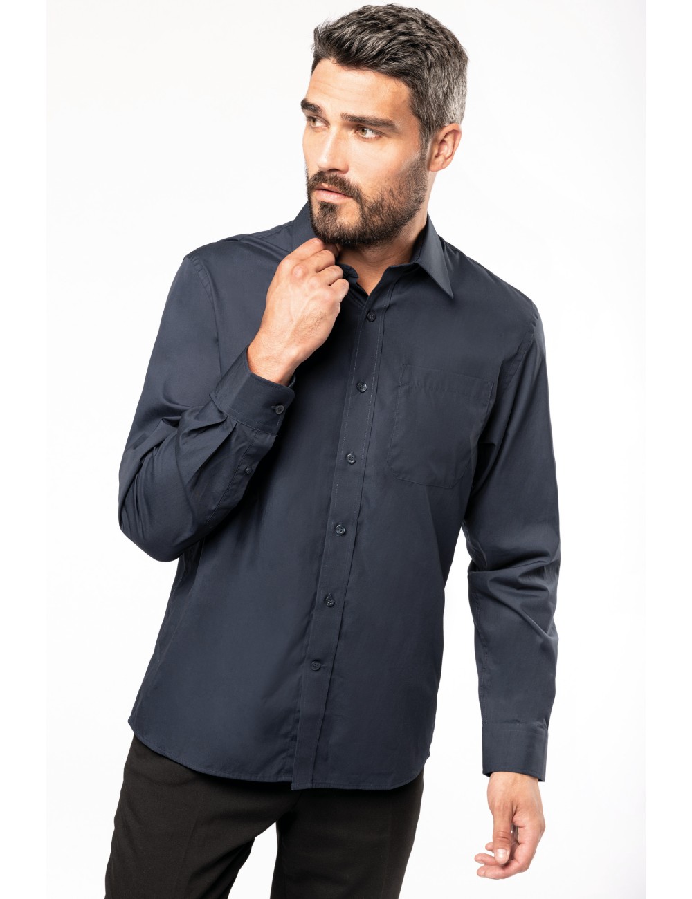 Chemise popeline manches longues