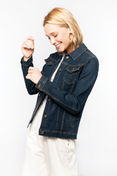 Blouson denim non doublé femme