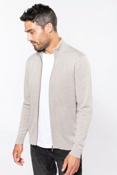 Cardigan zippé homme