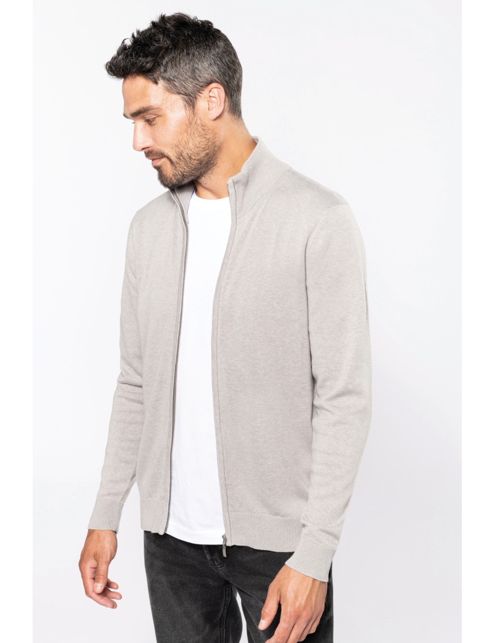 Cardigan zippé homme