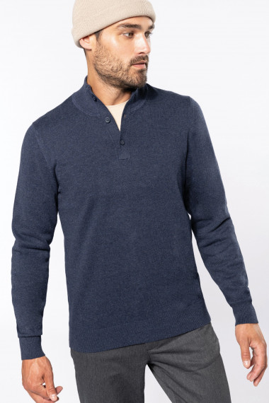 Pullover premium col boutonné