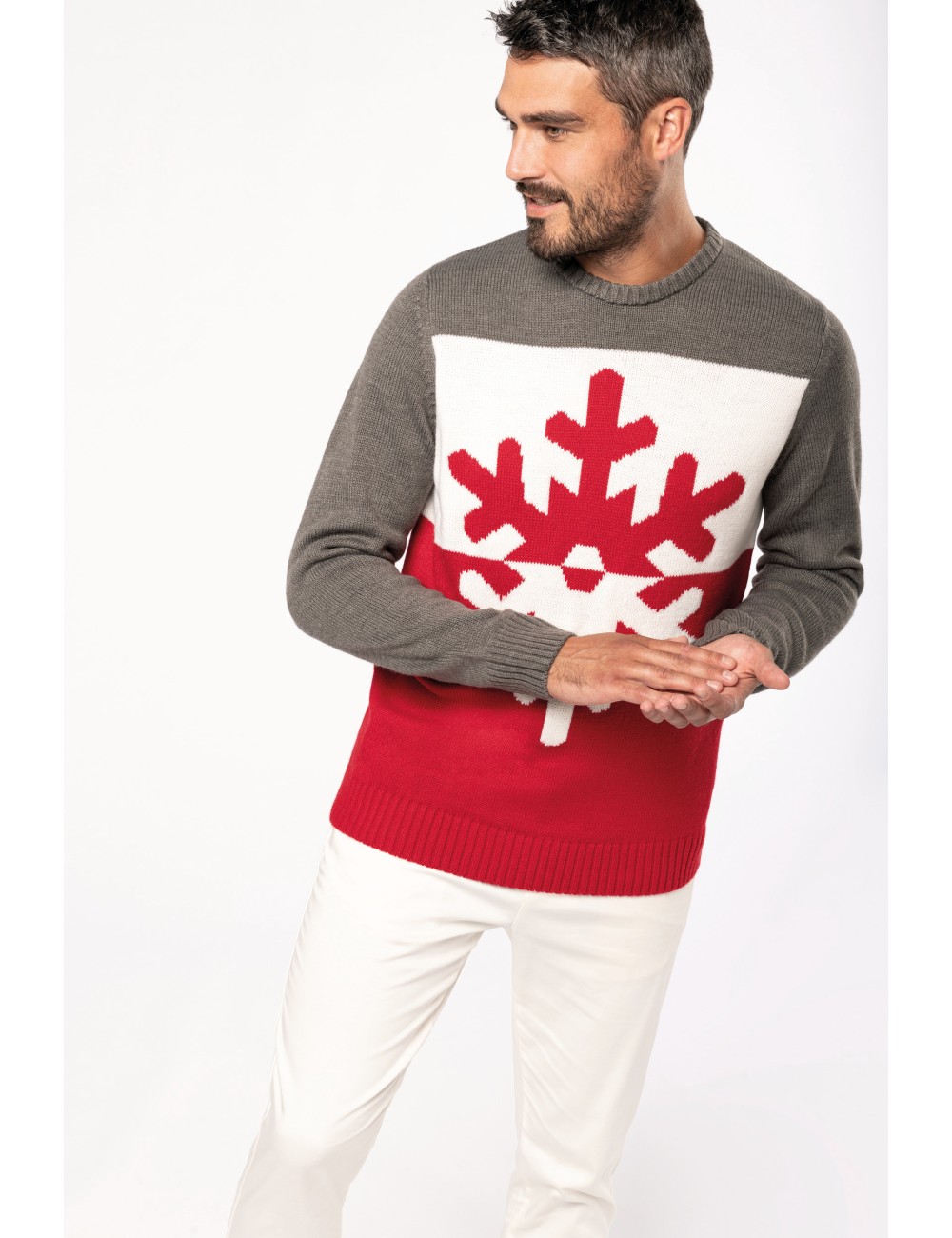 Pullover de Noël motif flocon