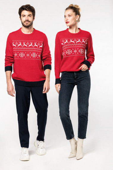 Pullover de Noël motif rennes