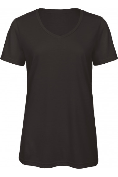 T-shirt Triblend col V Femme